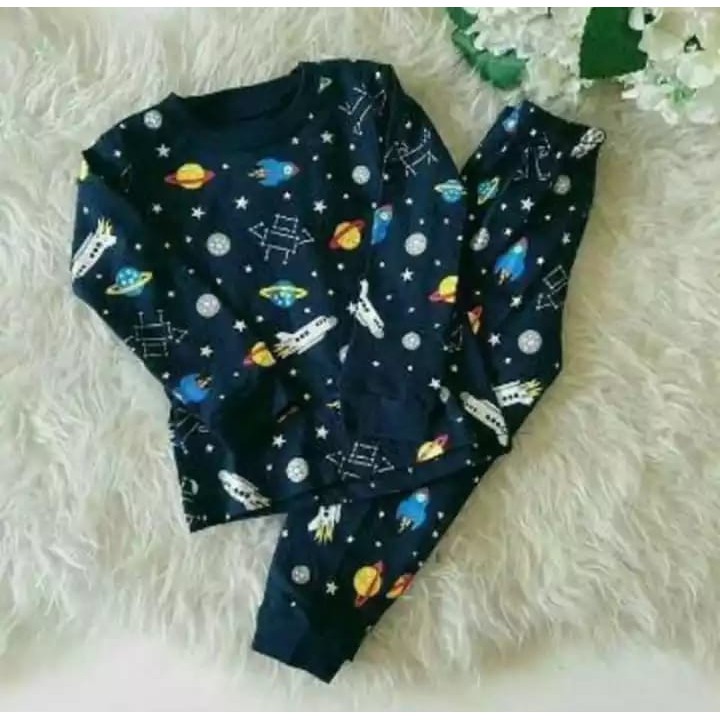 BAJU ANAK / SETELAN PIYAMA KAOS ANAK-PYMKAOS ASTRONOT