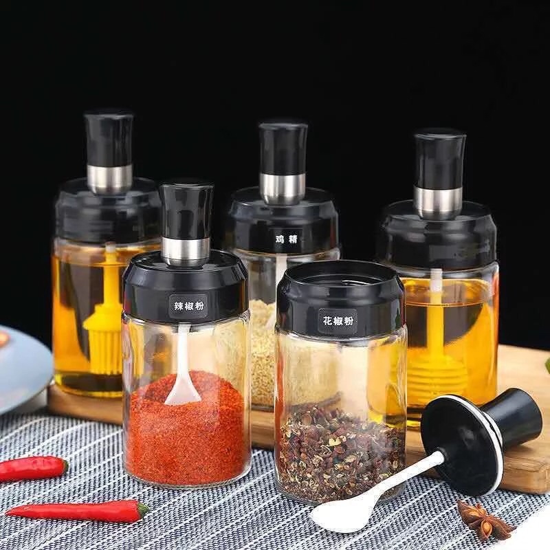 Botol Dapur Kaca / Toples Bumbu Dapur / Tempat Kaca Racikan Kaca Serbaguna Botol Dapur