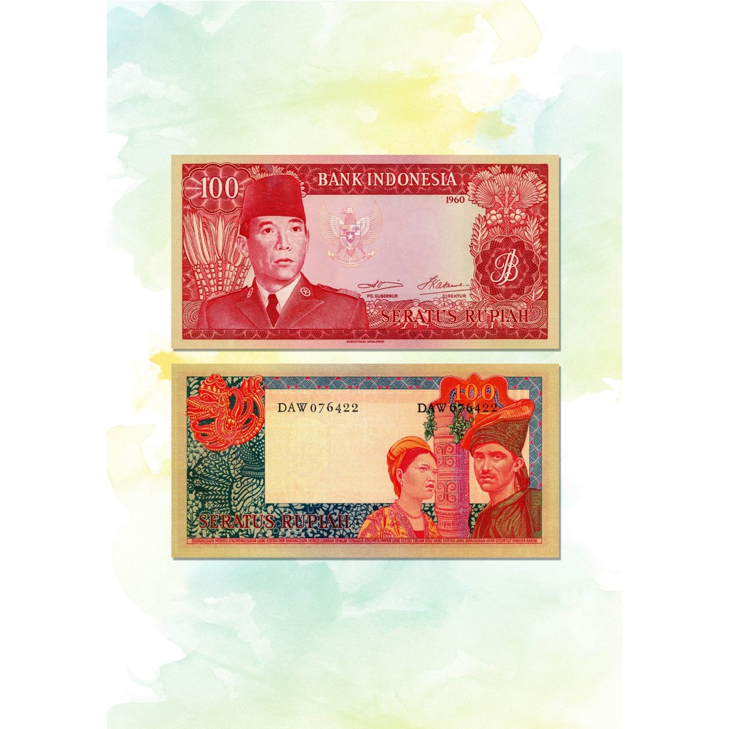 Uang Kuno Soekarno 100 Rupiah Souvenir Replika Repro