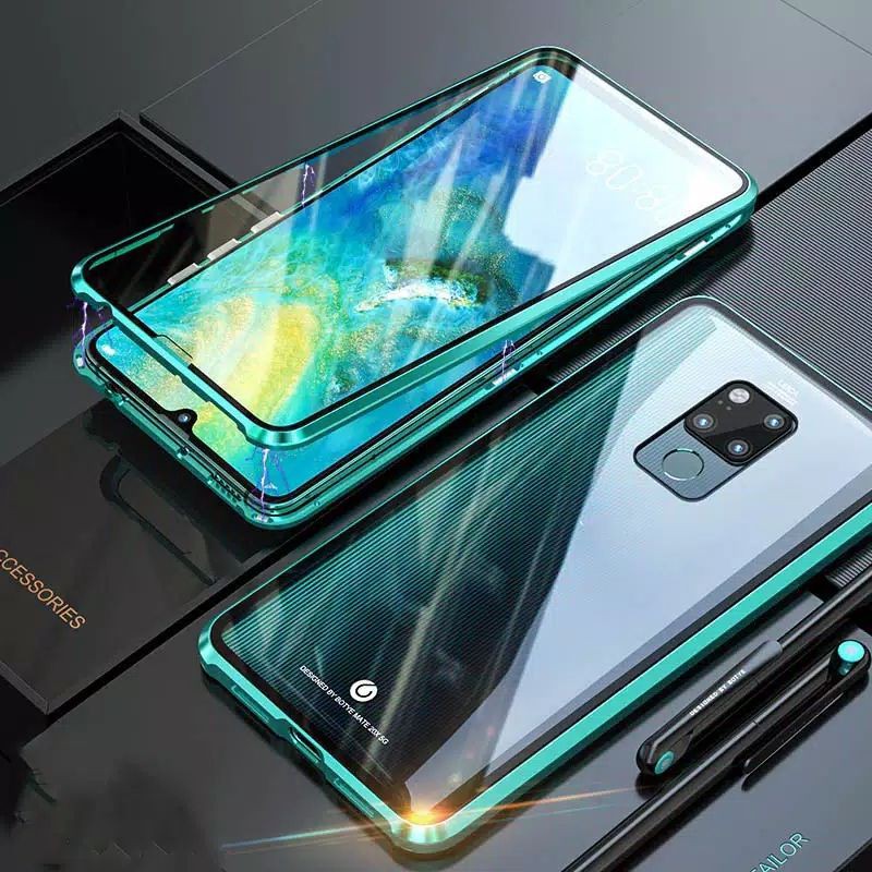 DOUBLE GLASS REDMI NOTE 9 9PRO PRO MAGNETIC MAGNET CASE KACA DEPAN