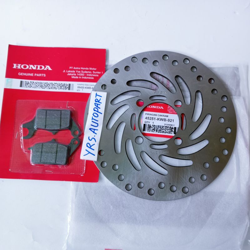 piringan cakram depan plus dispad Honda Blade lama Revo absolute Revo new ORI
