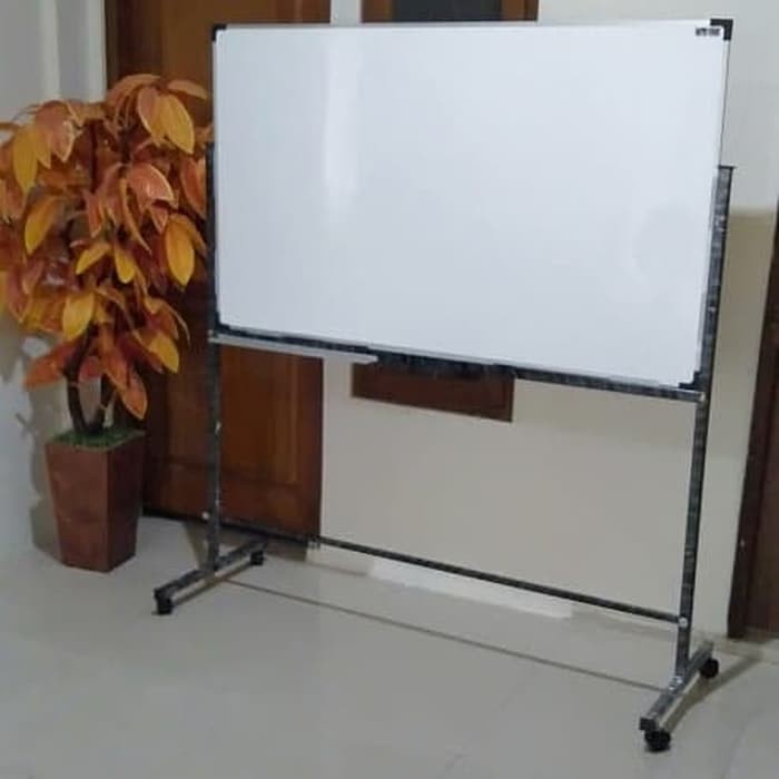 

white board stand roda 80 x120cm khusus pengiriman kurir toko