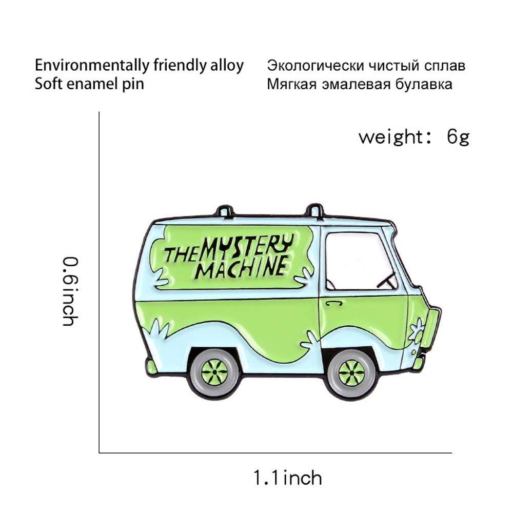 Mxbeauty Scooby Bus Bros Hadiah Untuk Anak-Anak Fashion Perhiasan Aksesoris Perjalanan Peringatan Lencana Pin Kerah Pin Enamel Pin