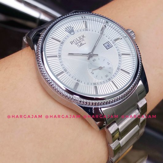 Elegan Jam Tangan Pria Rolex Geneve Cellini 2053 Chrono Detik
 (by hargajam cowok)