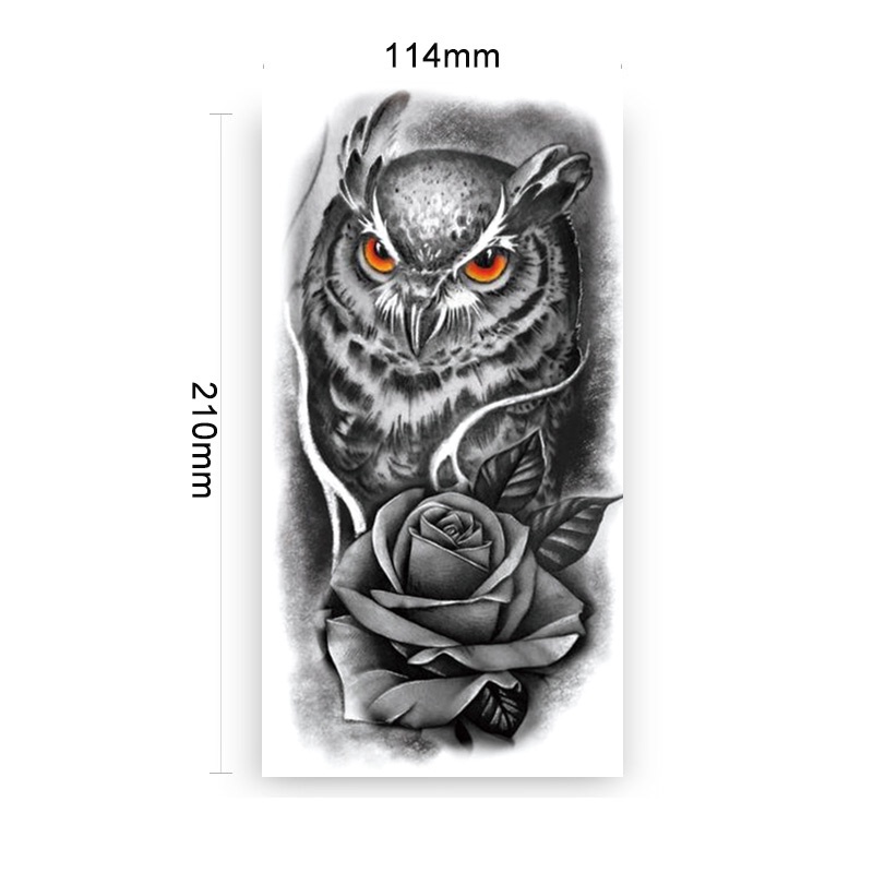 【BTI】tattoo sticker waterproof For Men Women Tiger Wolf Death Skull tato palsu Tato Hewan