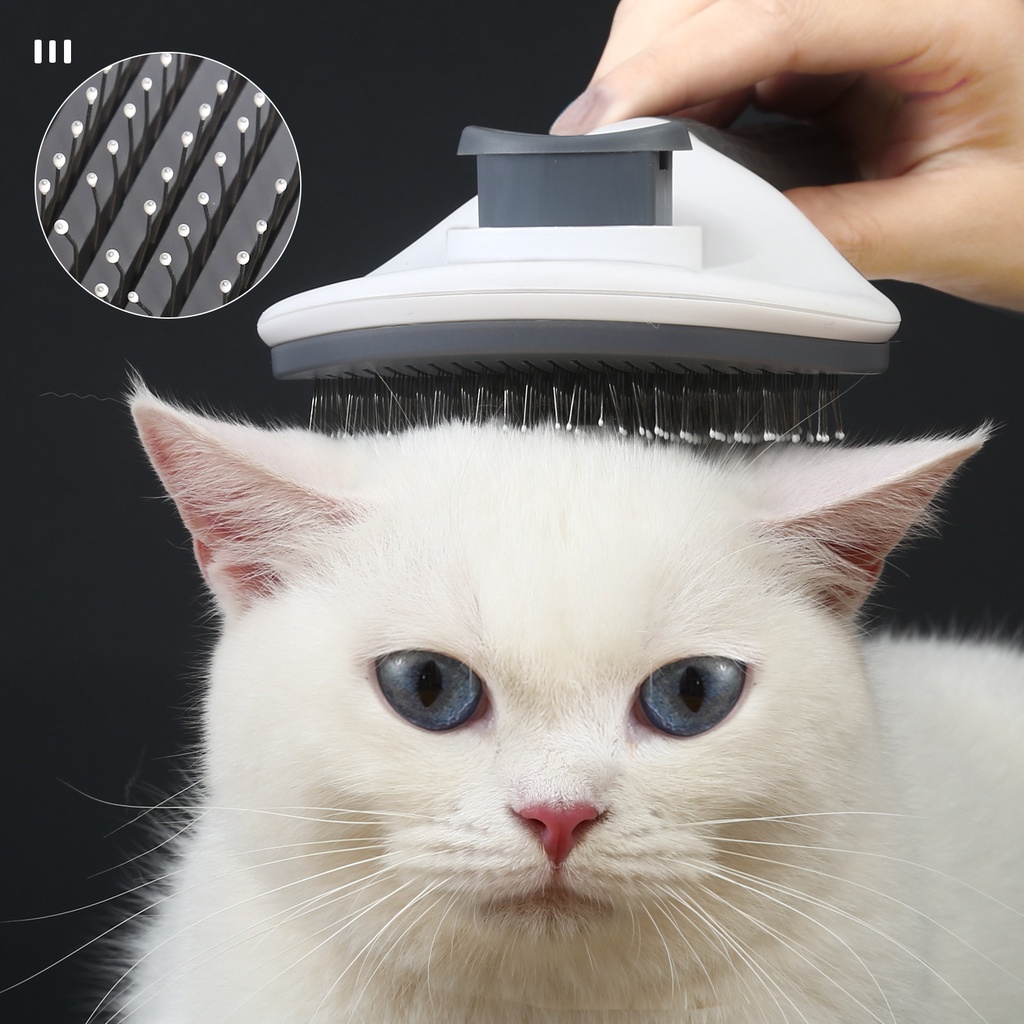 Sisir Hewan Peliharaan Sisir Kucing Anjing Hair Pet Brush with Button