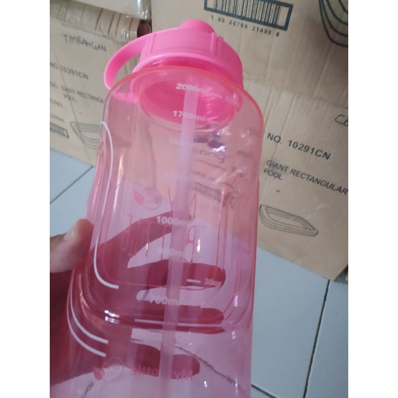 Botol minum bekal besar jumbo big kapasitas 2000 mili liter transparan 2 liter My Bottle BPA free