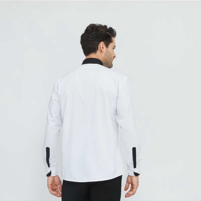 Pendeta - Kemeja Collar Putih Variasi - Cotton Tropical - Jos Miracle Bandung - Miracle - JMB