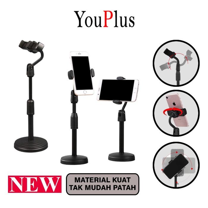 YOUPLUS TRIPOD HP MEJA / TRIPOD DUDUK / TRIPOD MEJA PROTABLE FLEKSIBEL / TRIPOD HANDPHONE