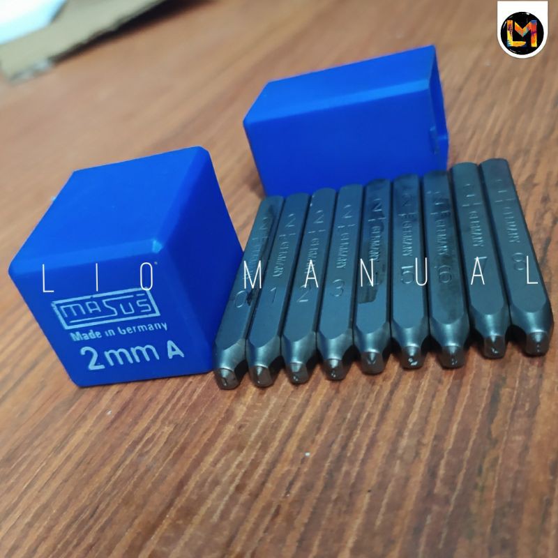 

angka ketok 2 mm MASUS GERMANY Stamp punch set 0 - 9 size 2 mm