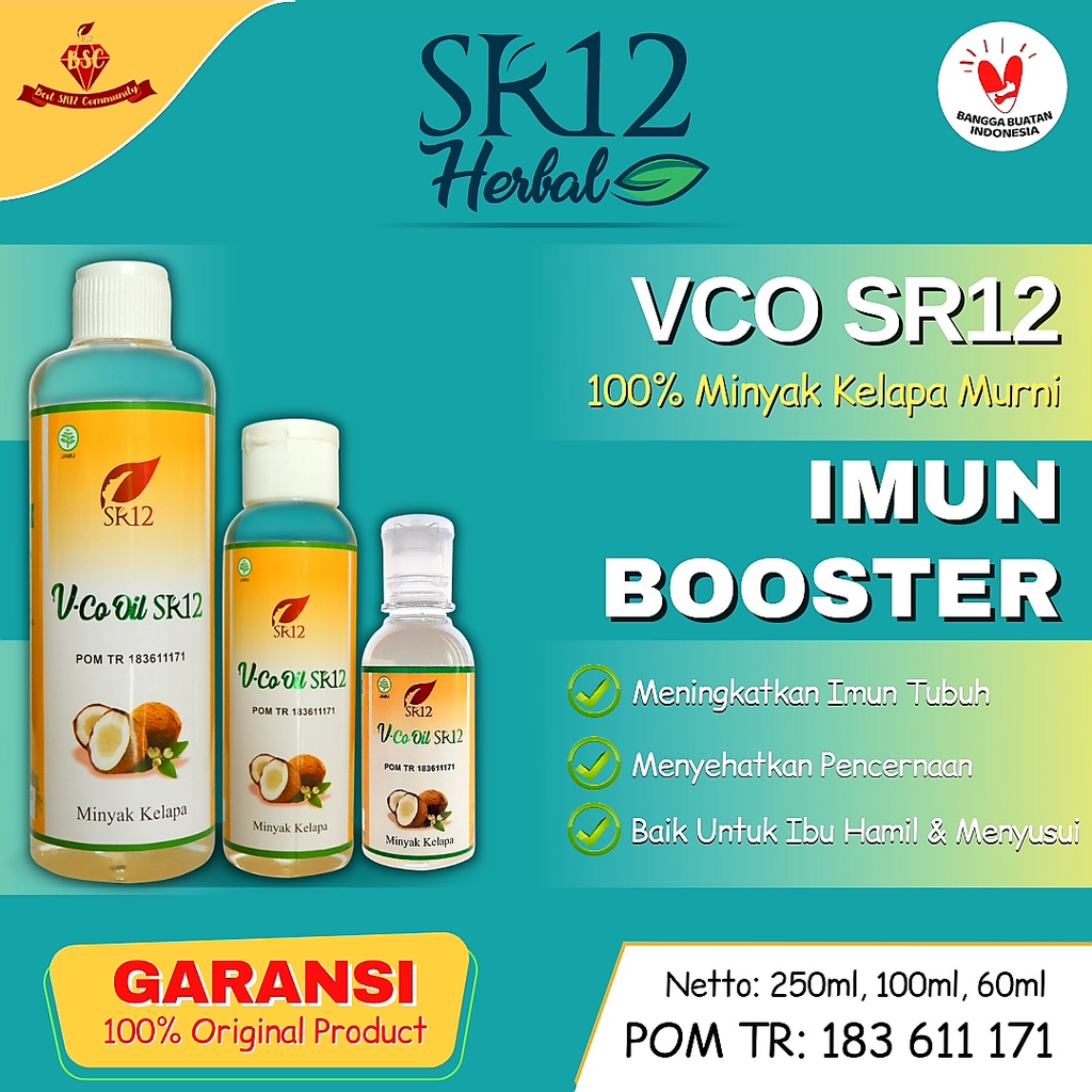 

PREMIUM VCO SR12 Virgin Coconut Oil TERBAIK I Minyak Kelapa VCO SR12 Asli Murni Original TERBUKTI Membantu Menjaga Daya Tahan Tubuh dan Menyehatkan Pencernaan