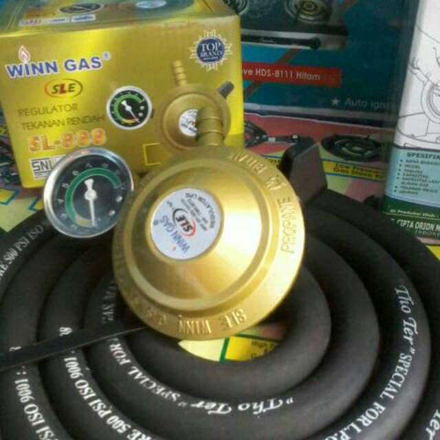 Regulator lpg pertamina winn gas sle 888  selang kompor  lpg 500 psi 3 lapis