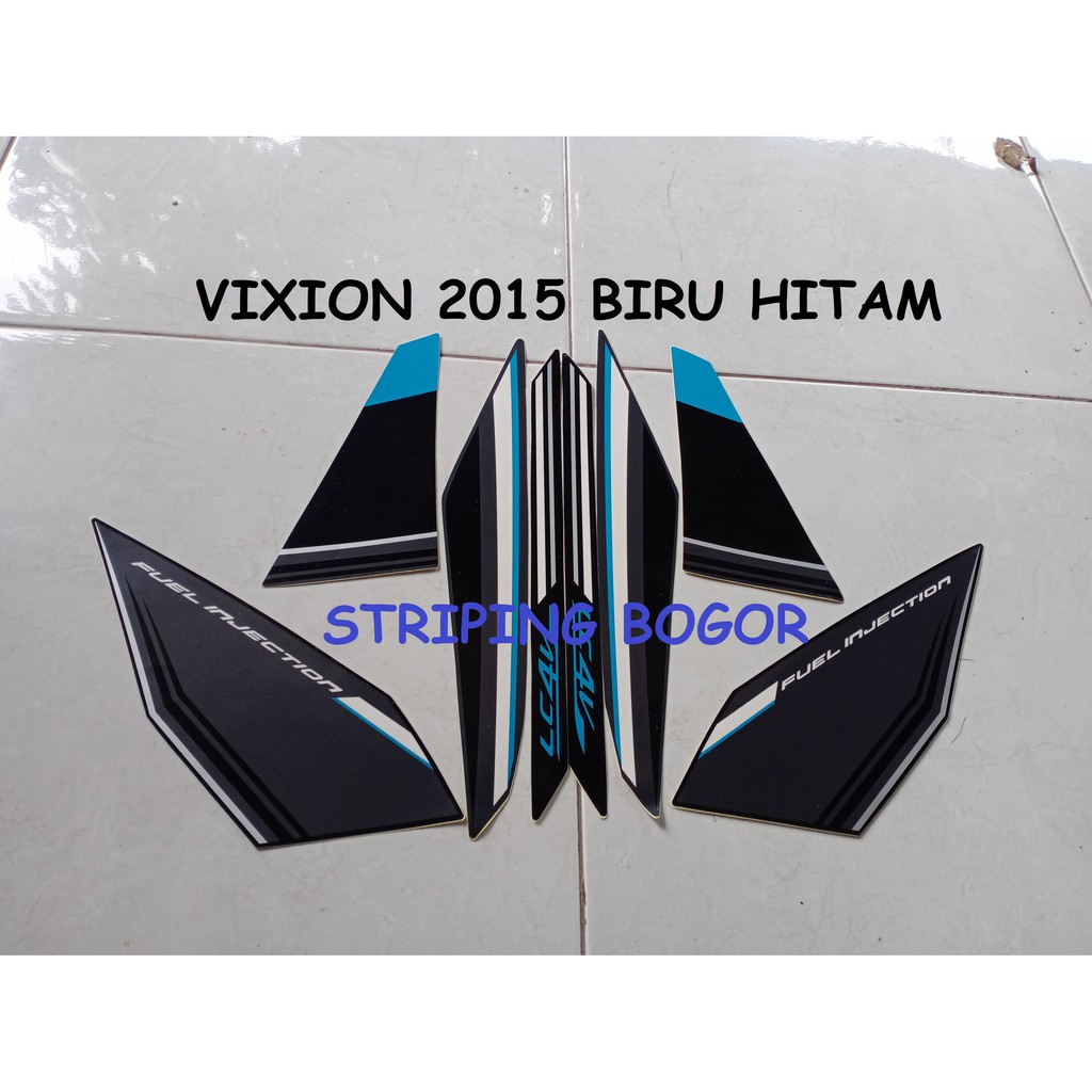 Sticker Motor Yamaha Vixion 2015 Biru Hitam