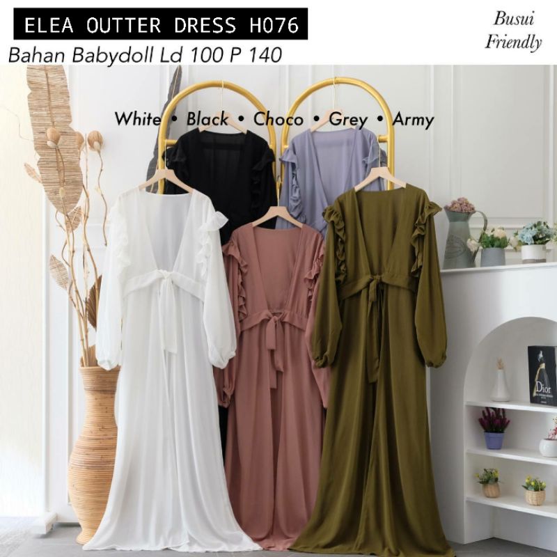 Elea Outter Ceruty Babydoll / Cardigan Outer Dress Kekinian / Long Outer /Outerwear / Long Blazer / 