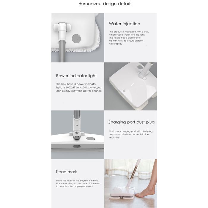 XIAOMI SWDK-D260 - Handheld Rechargeable Electric Mop Floor Cleaner - Alat Pel Elektrik dari XIAOMI