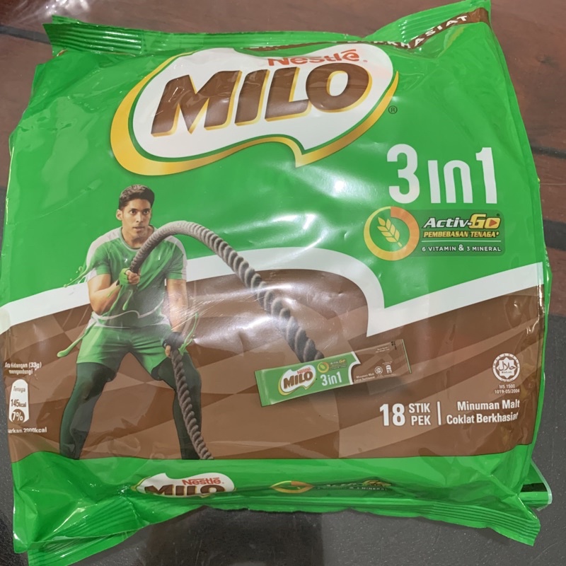 

milo 3 in 1 active-go isi 18 stik