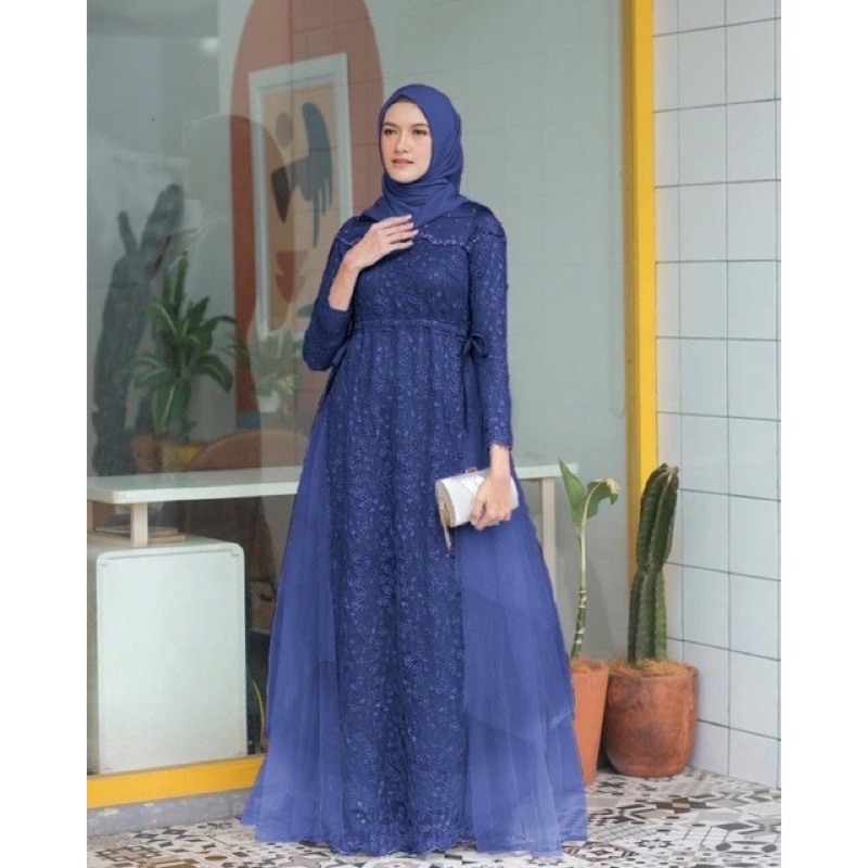 TERMURAH - ALZERA MAXI TULLE MUTIARA MIX PAYET - GAMIS PESTA MODERN - DRESS KONDANGAN LAMARAN WISUDA - AUREL GOWN - BAJU GAMIS LEBARAN - GAMIS REMAJA KEKINIAN - GAMIS TERMURAH - DRESS BRUKAT MUSLIM - GAMIS BROKAT IMPORT