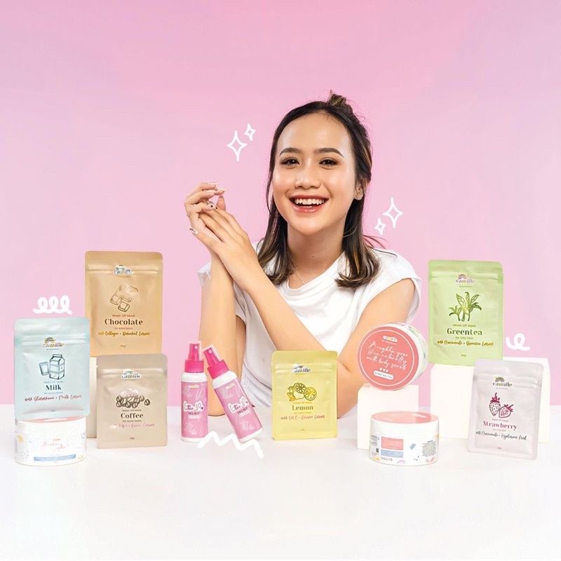 CAMILLE BEAUTY MASKER WAJAH CAMILE BEAUTE MASK MASKER CAMELIA CAMMILE CEMILE CEMILLE BEAUTY PINKROULETTE DAISY ORGANIC OHMYSKIN LITTLE POP FACE MIST FACEMIST