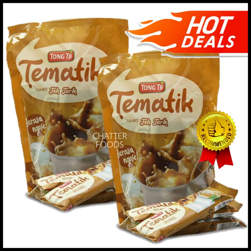 

Tong Tji Tematik Teh Tarik Pouch 10saset / TongTji Teh Tarik HALAL / Teh Susu Instan / Tea Tarik