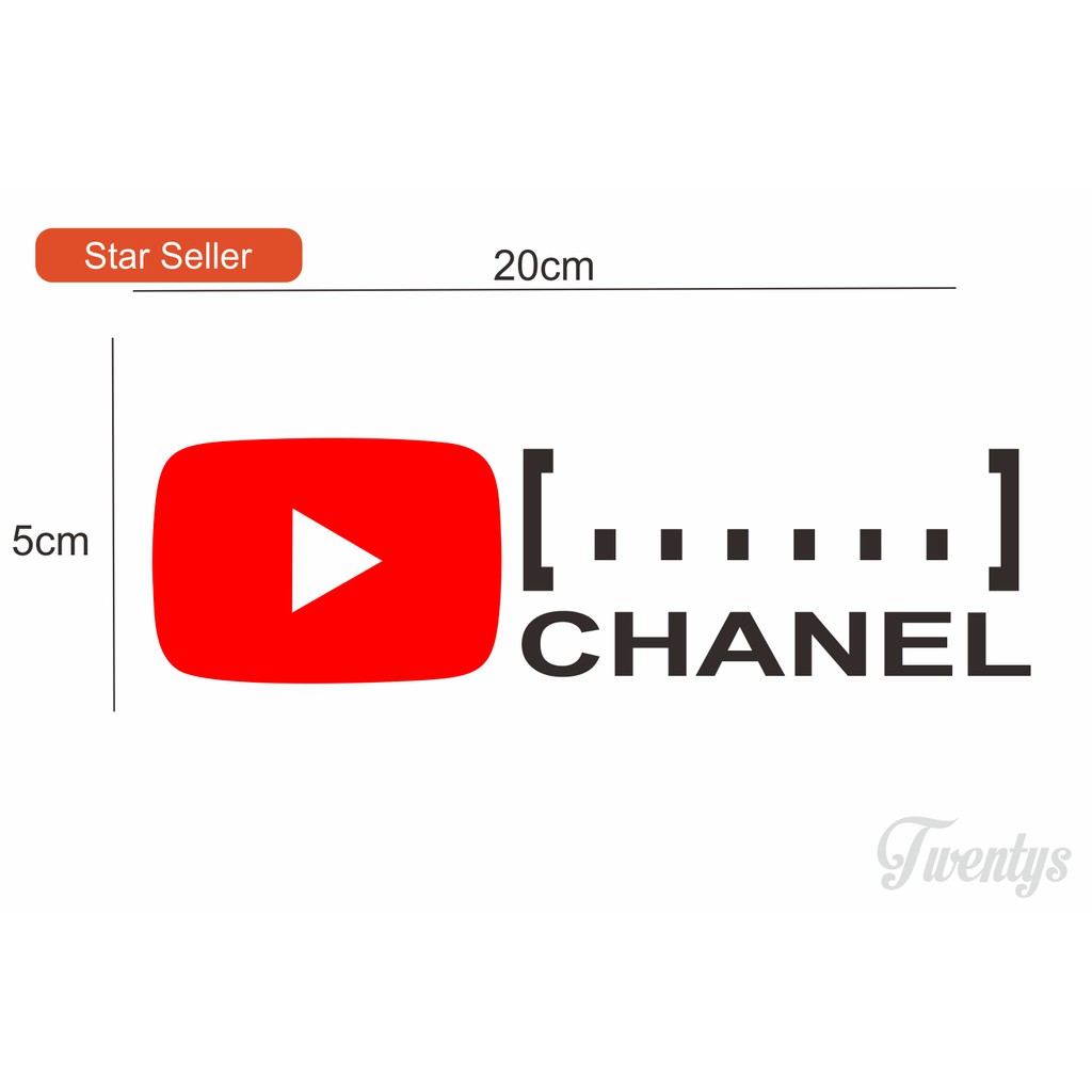 

STIKER CUSTOM CHANEL YOUTUBE CUTTING STICKER VINYL DECAL