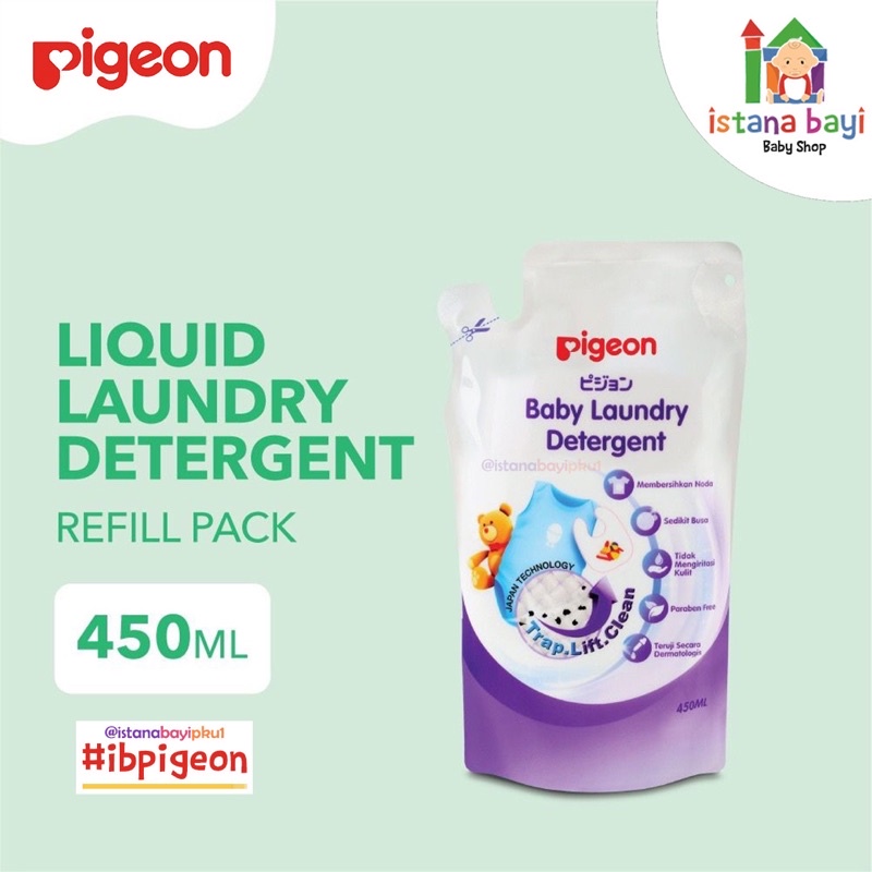 Pigeon Baby Laundry Detergent 450ml Refill - Detergent Pakaian Bayi