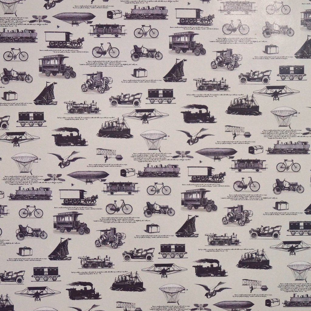 

Glossy Vintage Wrapping Paper | Classic Transportation (Kertas Kado)