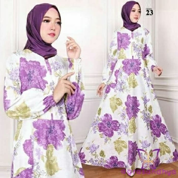 SPESIAL ATASAN PAKAIAN WANITA MUSLIM GAUN SETELAN maxi emy ungu 23 Baju wanita terbaru busana muslim