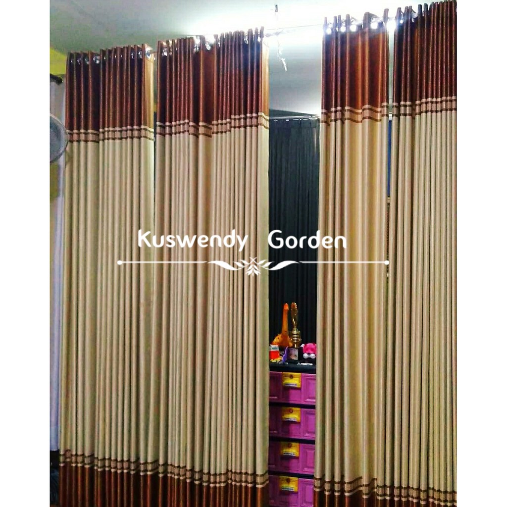 Gorden Blackout Flat 100 x 250 cm Tinggi 2.5 meter Hordeng Jendela Pintu Tirai Minimalis