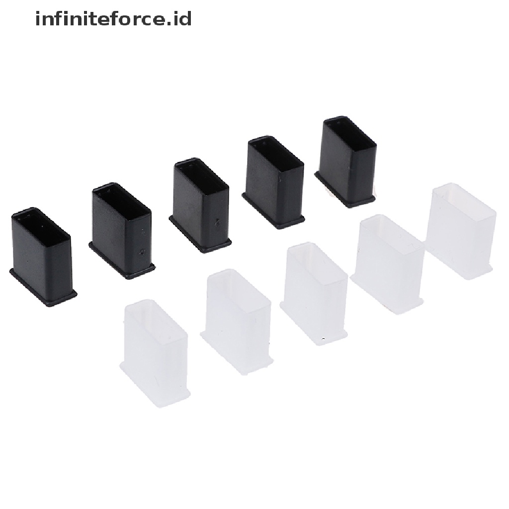 (Infiniteforce.Id) 10pcs / Set Tutup Plug Usb Male Ke Male Bahan Plastik Anti Debu