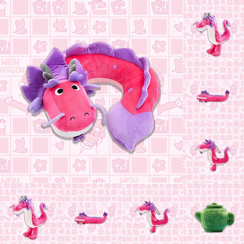 40cm Wishing Dragon Doll Movie Peripheral Cute Pillow Toys Girls Gift Neck Pendant PP Cotton