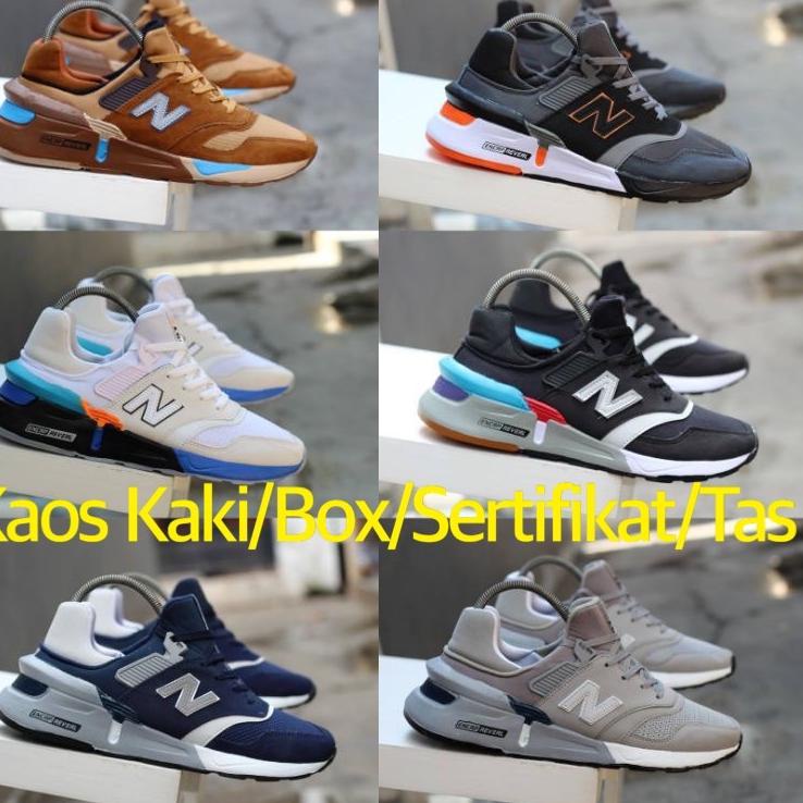 Paling Diminati Sepatu Sneakers Running Pria 997s Brown Grey Orange Black Blue White Navy Grey Full 