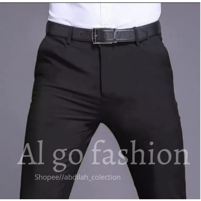 Celana Kantor, Formal Slimfit Pria  Bahan Semi Woll Premium size 27-38