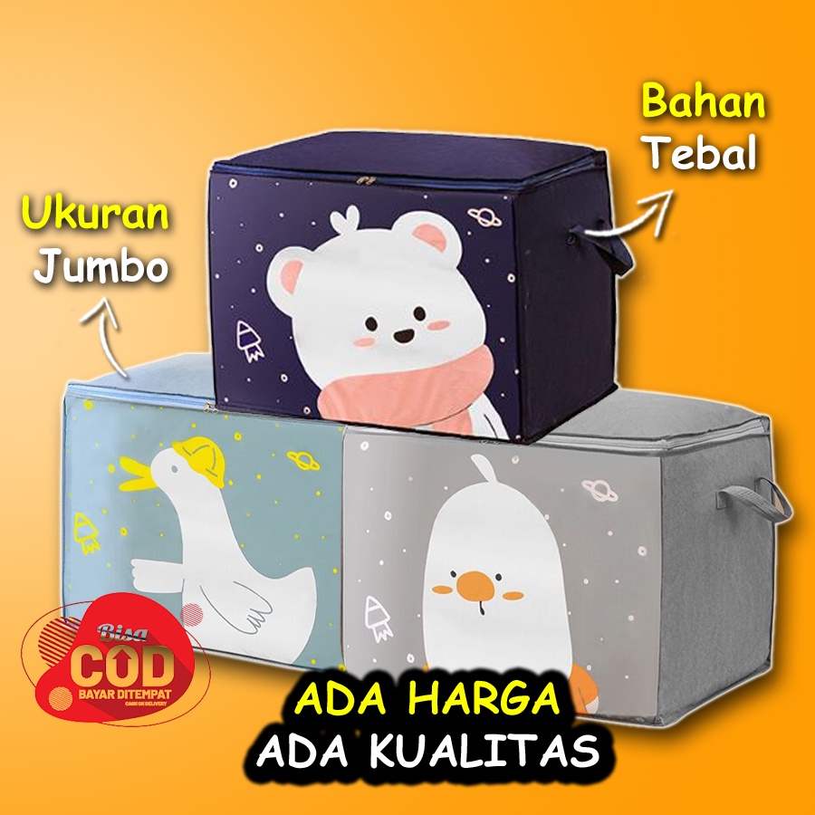 Box Kotak Tas Tempat Penyimpanan Baju Bayi Selimut Serbaguna 1165A Storage Organizer Bag Jumbo Box Wadah Penyimpanan Serbaguna