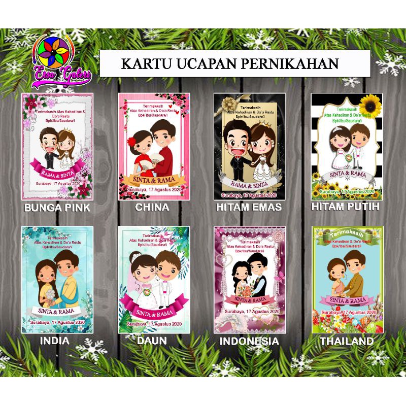 Kartu ucapan souvenir murah kartu ucapan terimakasih kartu souvenir kartu terimakasih atas kehadiran