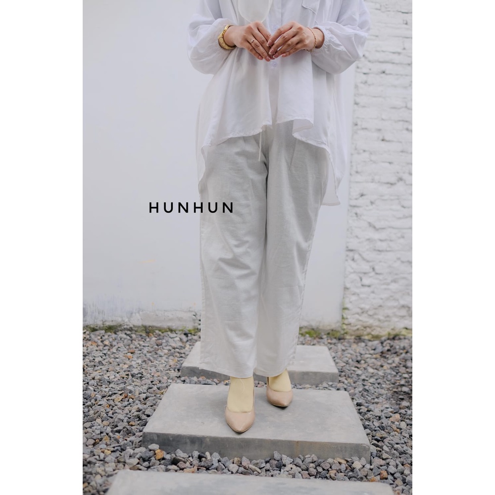 Zunna Pants Widi Pants Kulot Linen Premium Laura Slim Kulot Linen SEOUL Pusatgrosir_solo