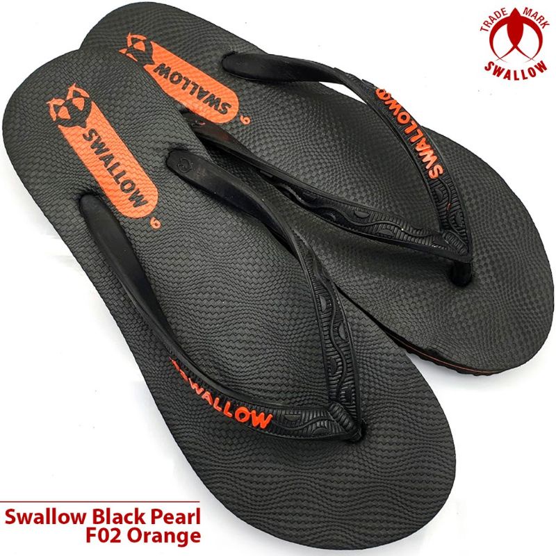 ✨NAGIHI✨ Sendal Jepit Swallow Black Pearl - Sandal Japit Swallow Hitam/sandal asli indonesia