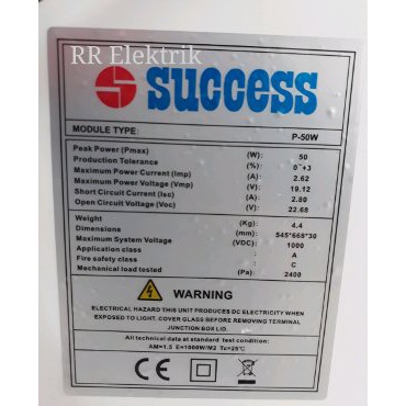 Solar Panel Solar Cell Panel Surya 50wp Poly 12v Termurah