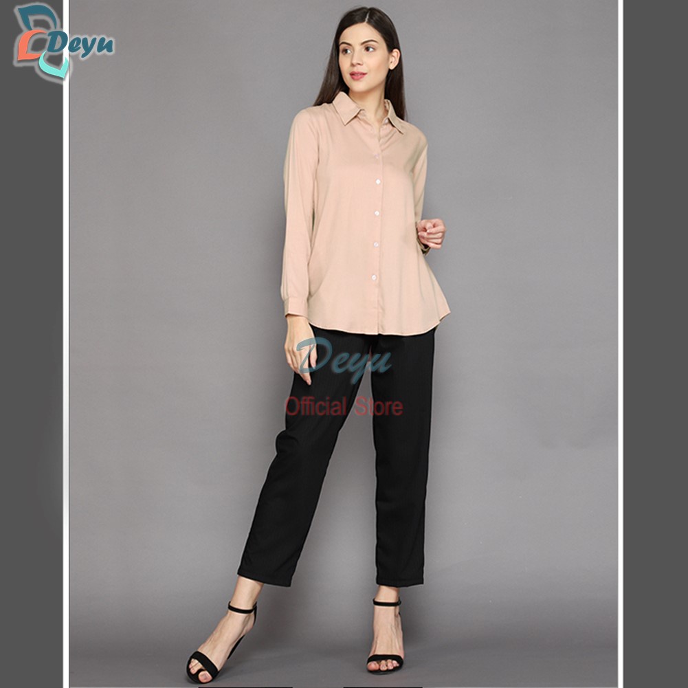 Kemeja Wanita Polos Pretty Woman Basic Streach Original Madame Sexy-COKSU