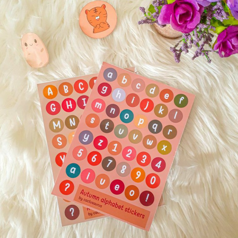 

Sticker Journal Planner Buku - Autumn Alphabet (2 Lembar)
