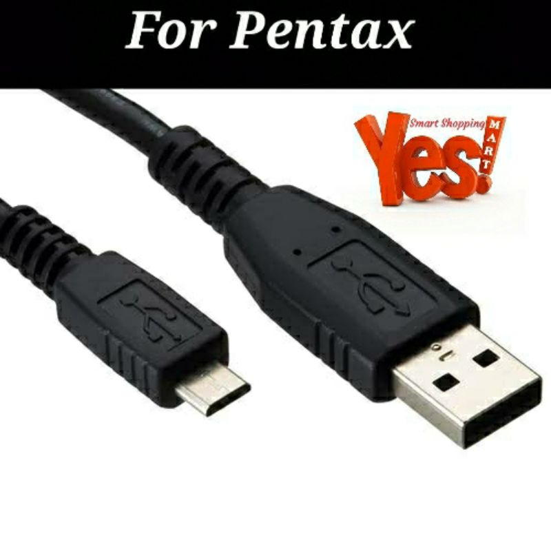 Kabel Data USB Kamera Pentax K-1 II, K-70, KP, K-S1, K-S2, Optio LS465, Optio S1