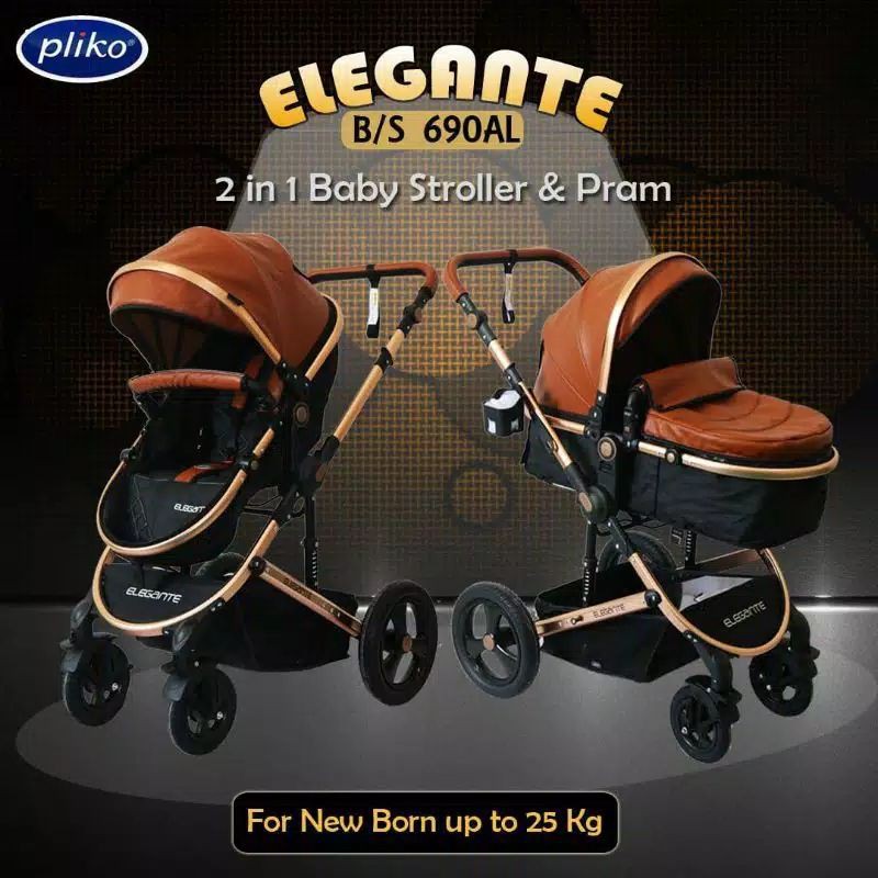 Stroller Pliko Elegante BS 690AL 2in1 Kereta Dorong / Dorongan Bayi Reversible Seat