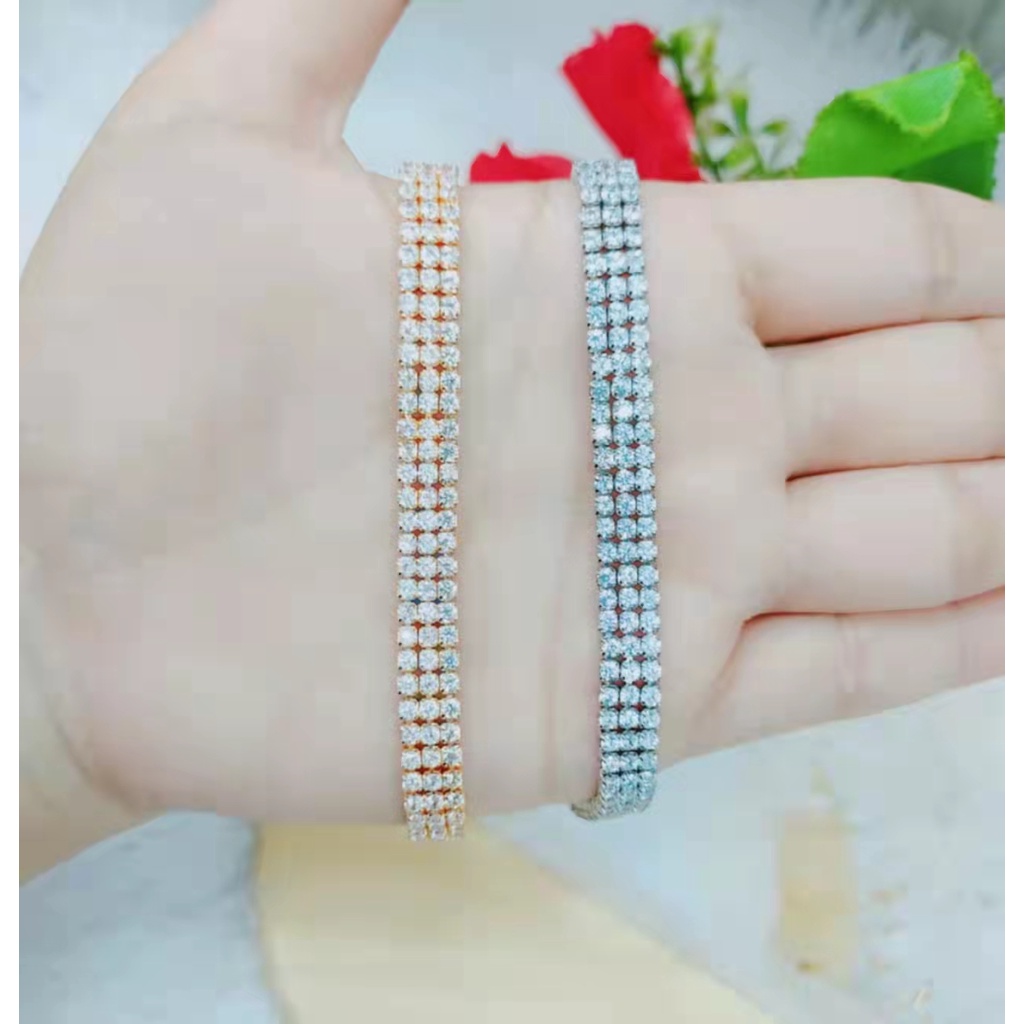 Gelang Serut Xuping Mata Full Lapis Emas Perhiasan 1258