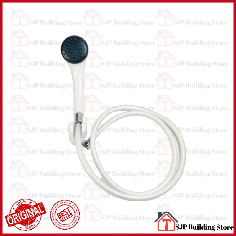 Hand shower mandi PVC putih plastik kualitas bagus kuat awet air deras