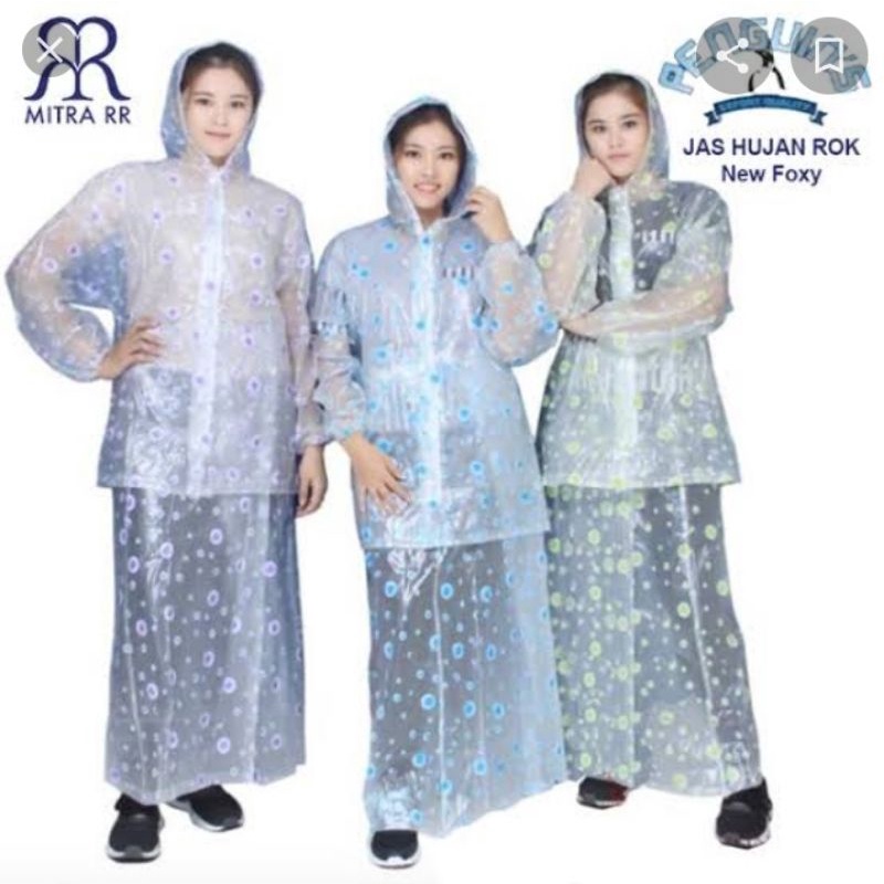 1PT jas hujan PENGUIN'S JAKET ROK NEW FOXY