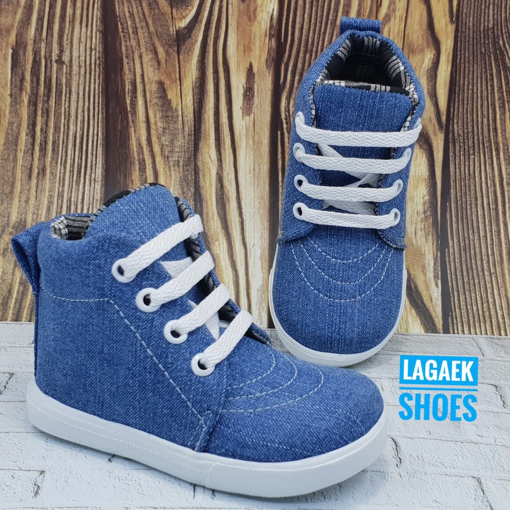 Sepatu Anak Laki Jeans Usia 1 2  Tahun Sepatu Boots Anak Laki Reject Layak Pakai [SEPATU REJECT]