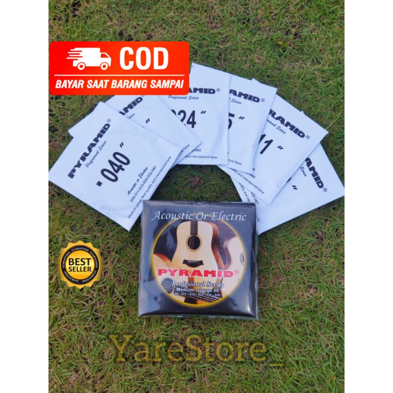 Senar Gitar Akustik Ukuran 09 Lokal string Satu set 1 sampai 6
