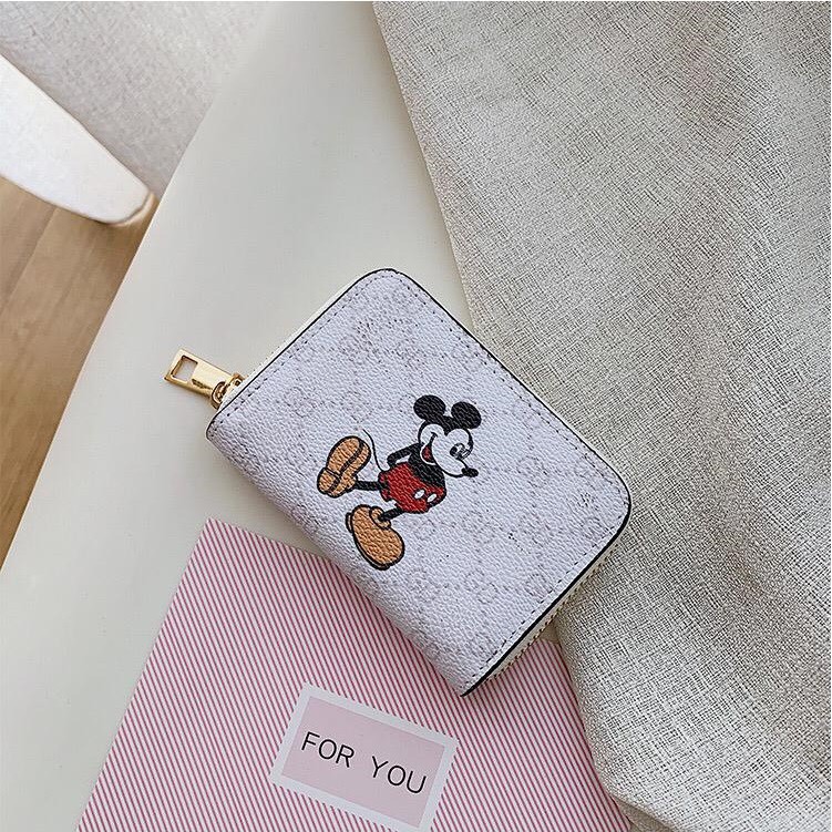 BJ14062 - BROWN/WHITE - DOMPET KARTU MICKEY SMALL/BIG IMPORT TAS WANITA FASHION IMPORT MODIS ELEGAN TERMURAH TERLARIS TERBARU BAGSTORE JAKARTA TAS BATAM ELJ4062 CR7267 BQ2860