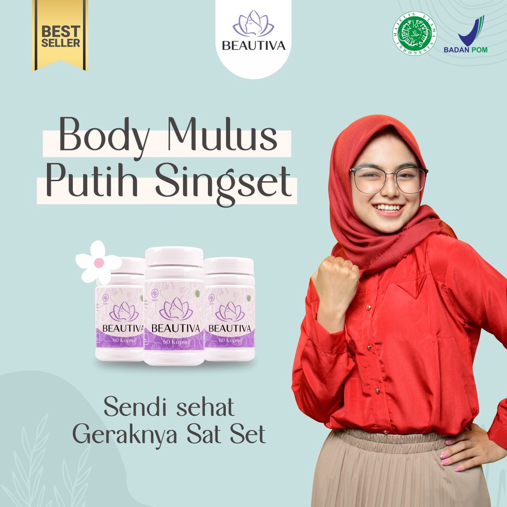 Beautiva collagen pemutih wajah dan badan glowing ampuh bpom asli original
