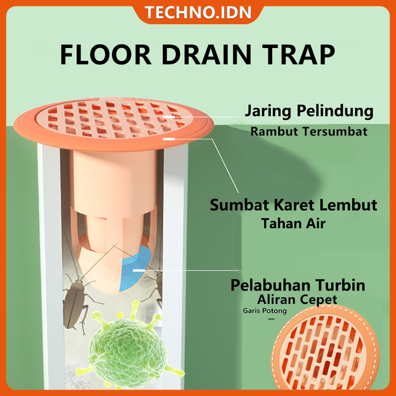 Floor Drain/Filter Kamar Mandi Anti Kecoa Serangga Drain Cover Wastafel Anti Bau/Penyumbatan