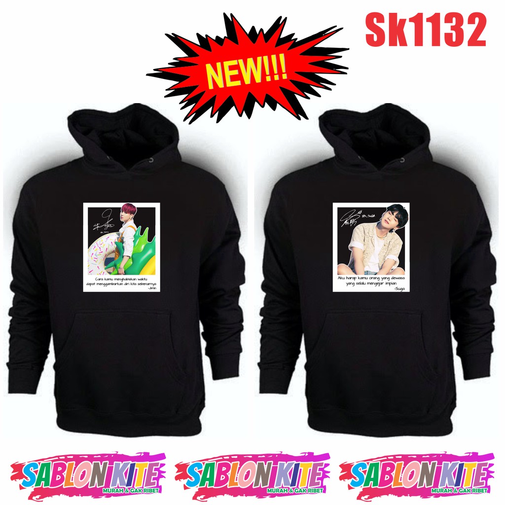 MURAH!!! HOODIE SWEATER KPOP QUOTE PERMISSION TO DANCE SK1132 JK V SG JIMIN JHOPE RM JIN UNISEX